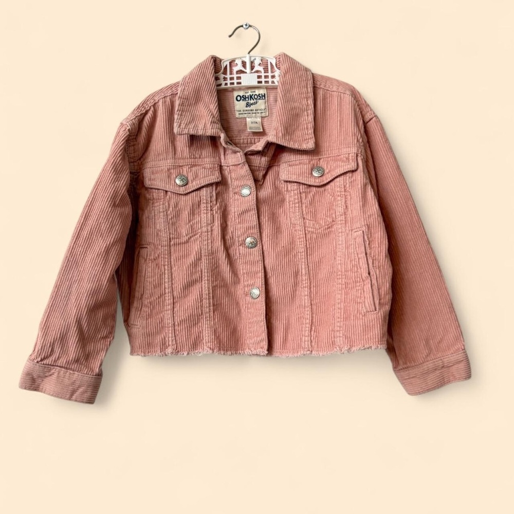 OskKosh Girls Pale Pink Corduroy Trucker Jacket